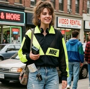 Nike S Vintage 90s Indie Sleeze Blokecore Mesh Sporty Running Streetwear Jacket